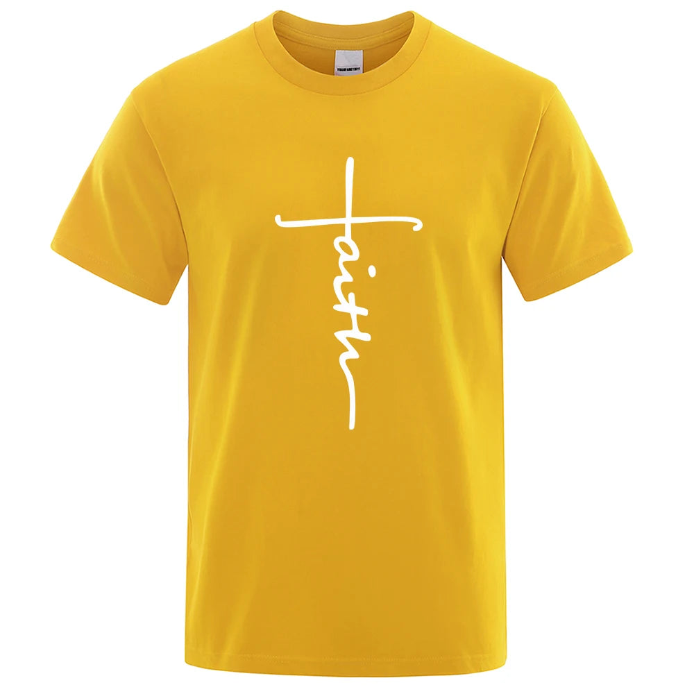 Retro Faith Print Summer T-Shirt