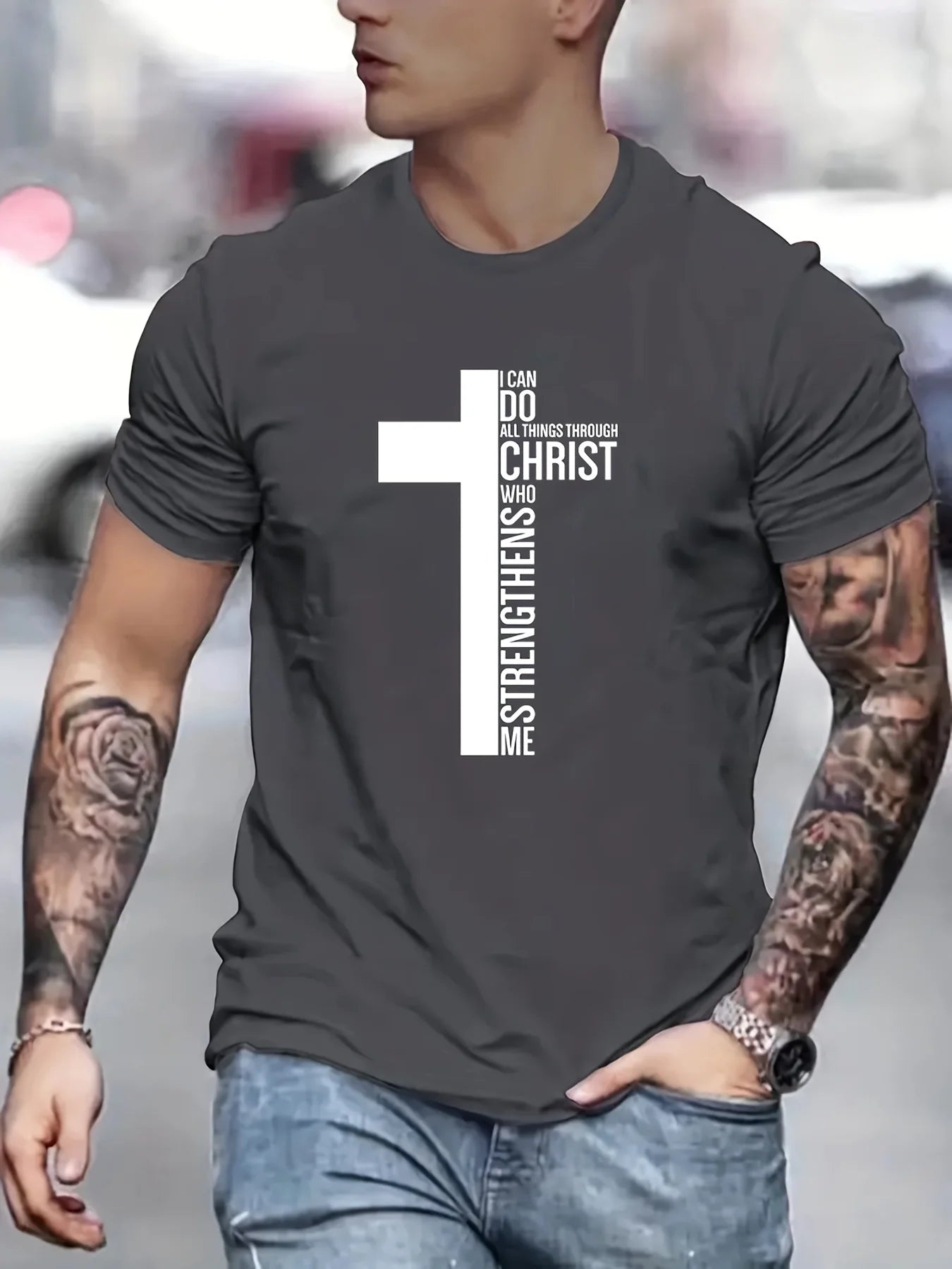 Fashion Cross Graphic T-Shirt