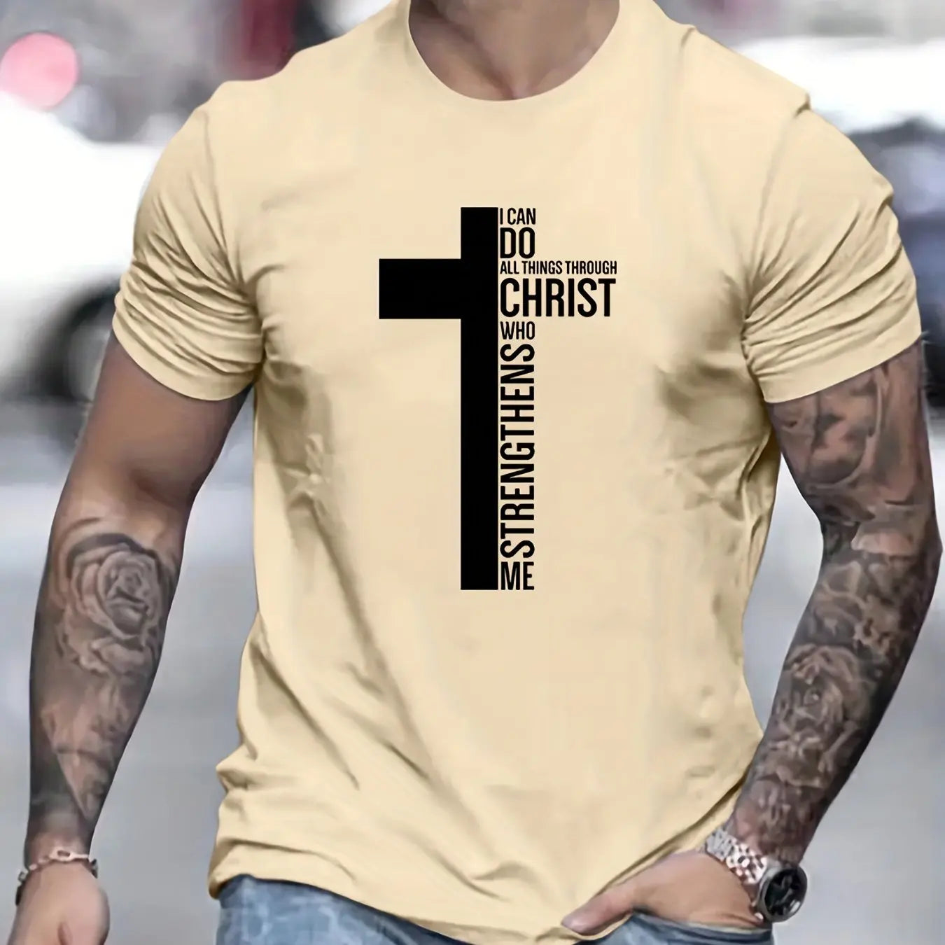 Fashion Cross Graphic T-Shirt