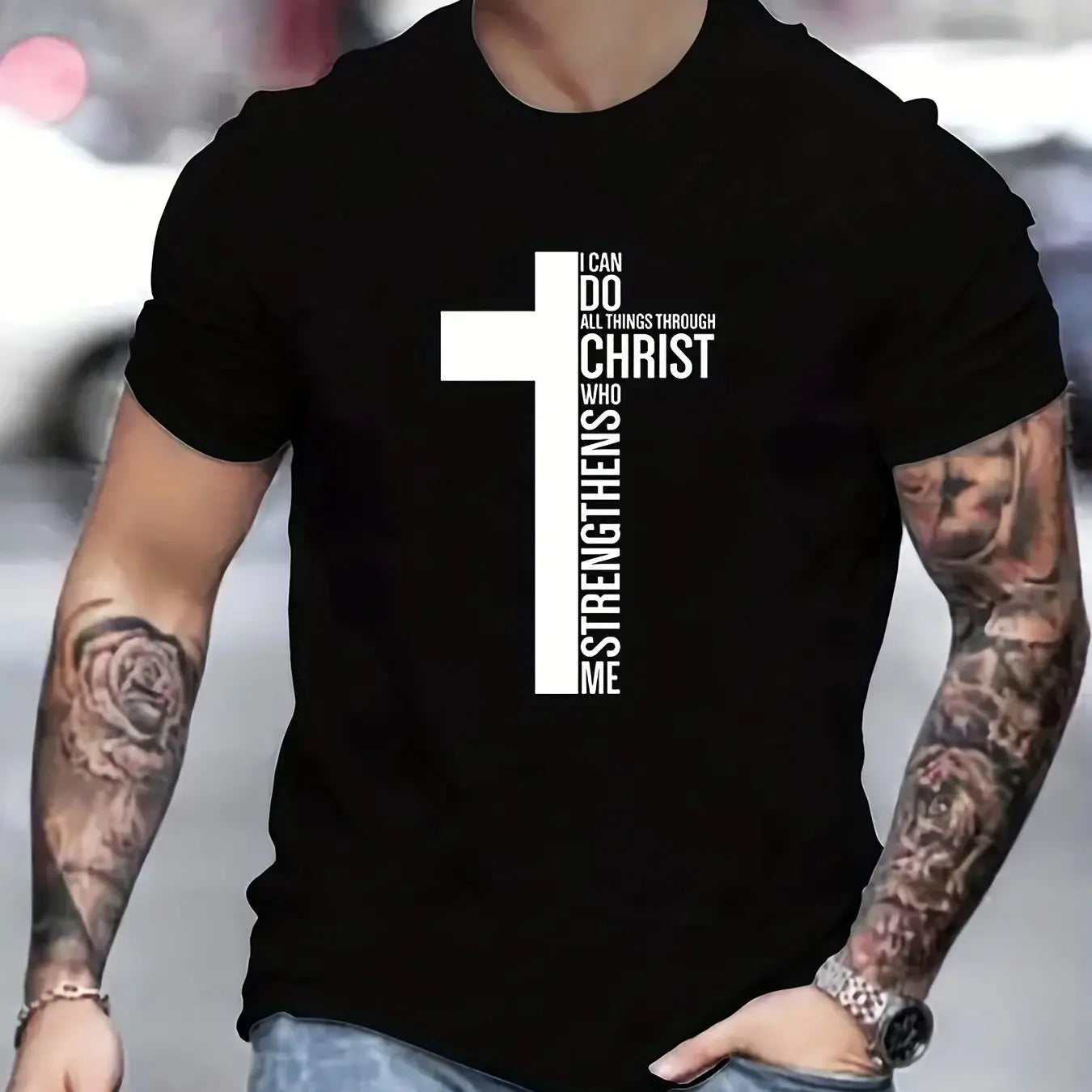 Fashion Cross Graphic T-Shirt