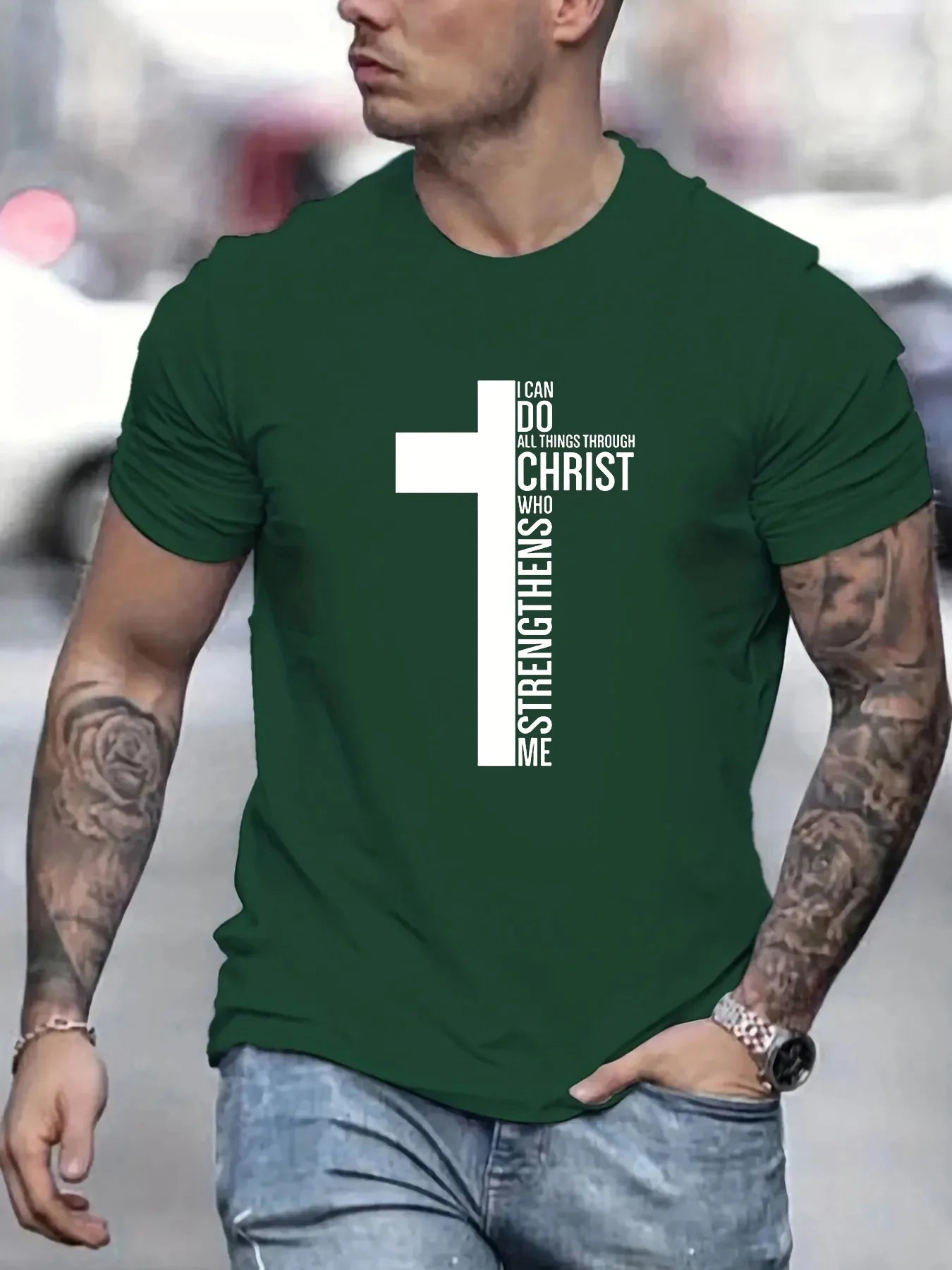 Fashion Cross Graphic T-Shirt