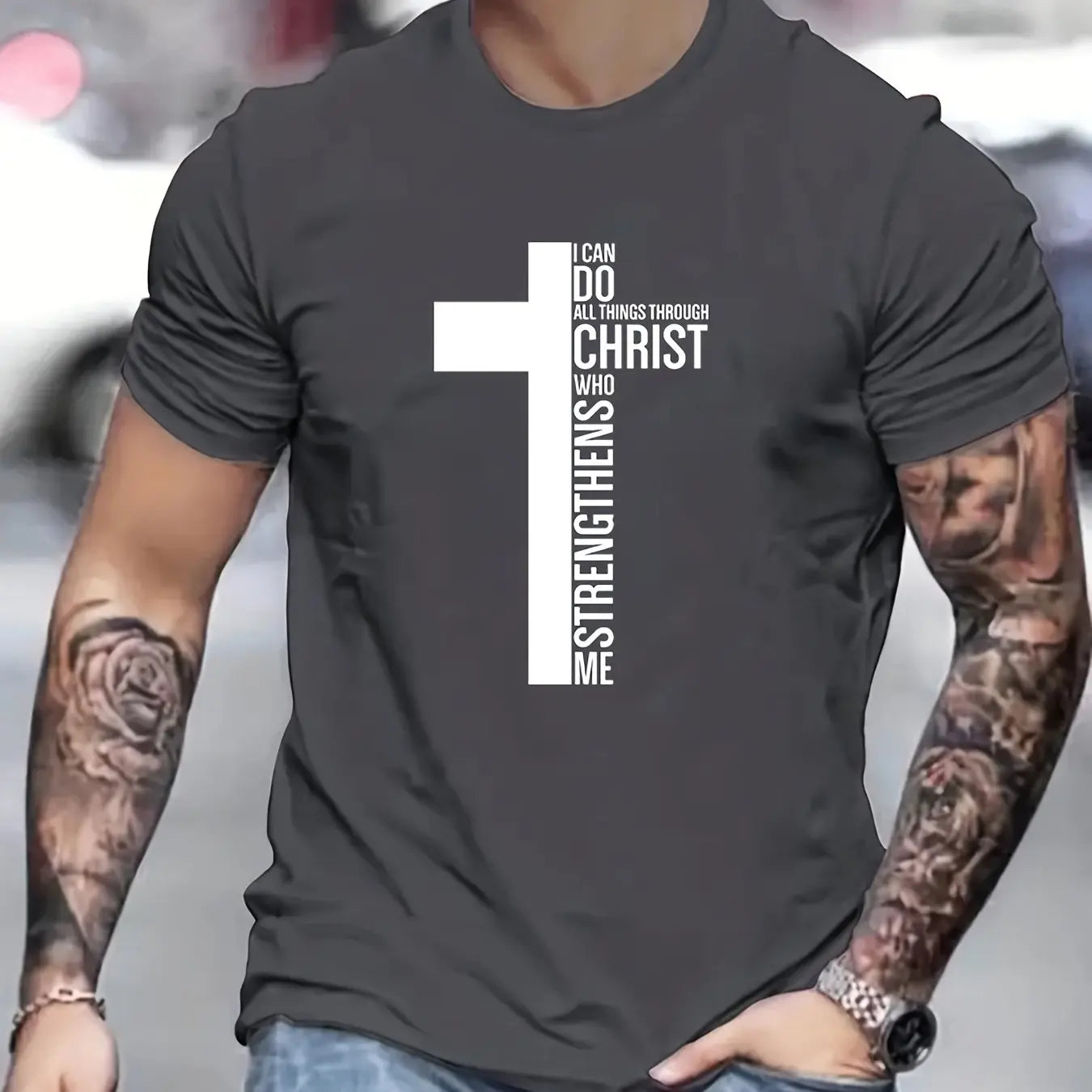 Fashion Cross Graphic T-Shirt