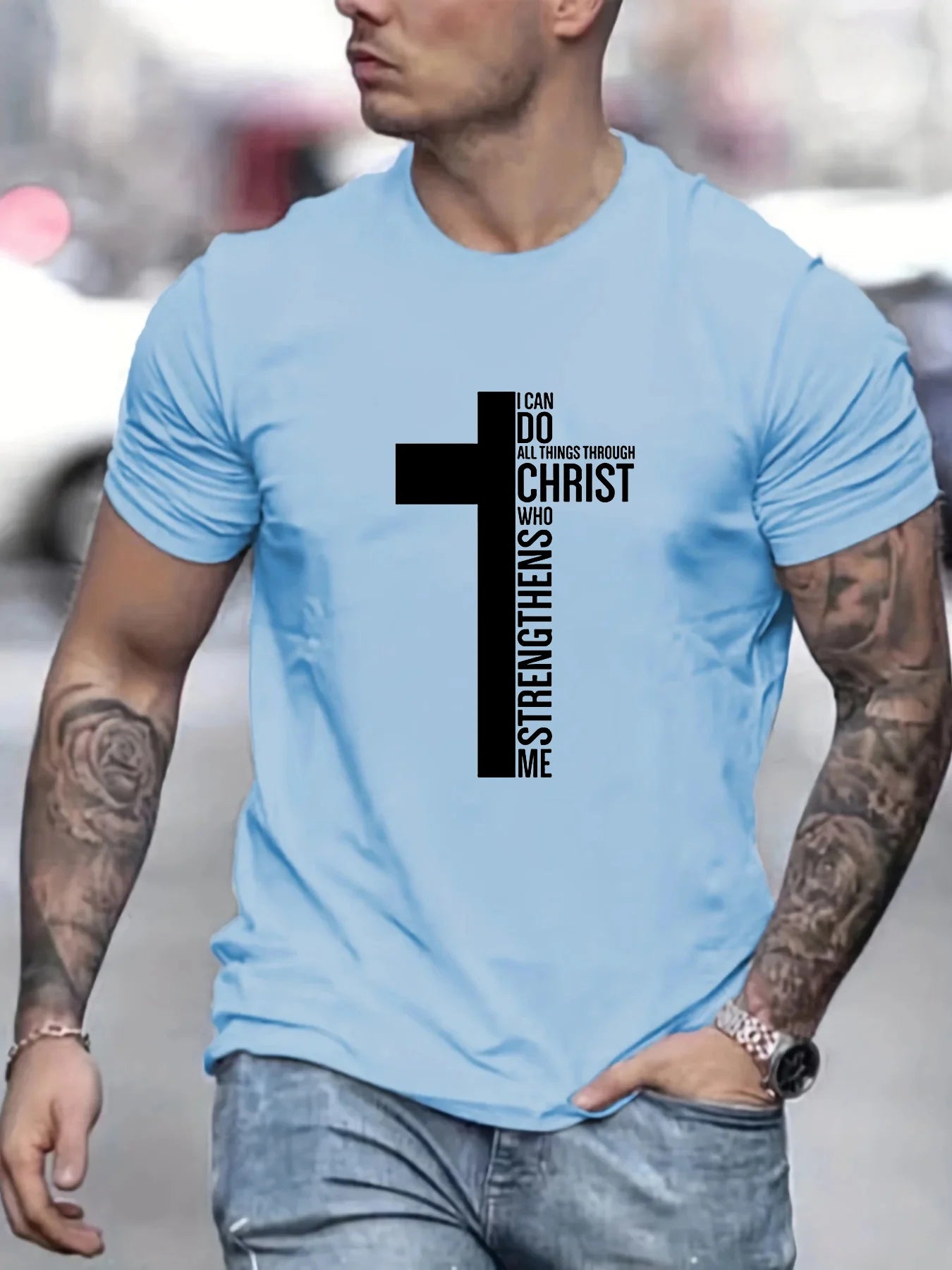 Fashion Cross Graphic T-Shirt