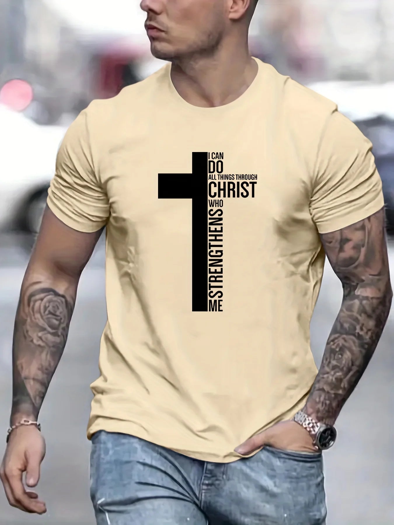 Fashion Cross Graphic T-Shirt