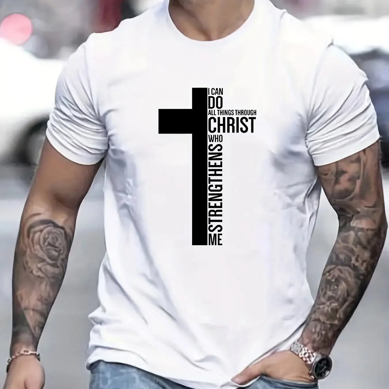 Fashion Cross Graphic T-Shirt