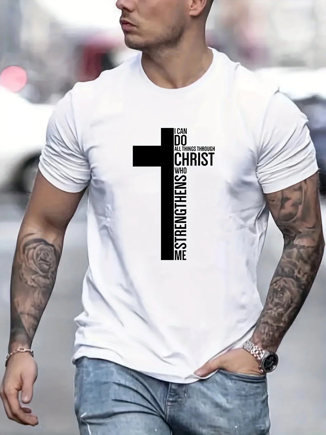 Fashion Cross Graphic T-Shirt