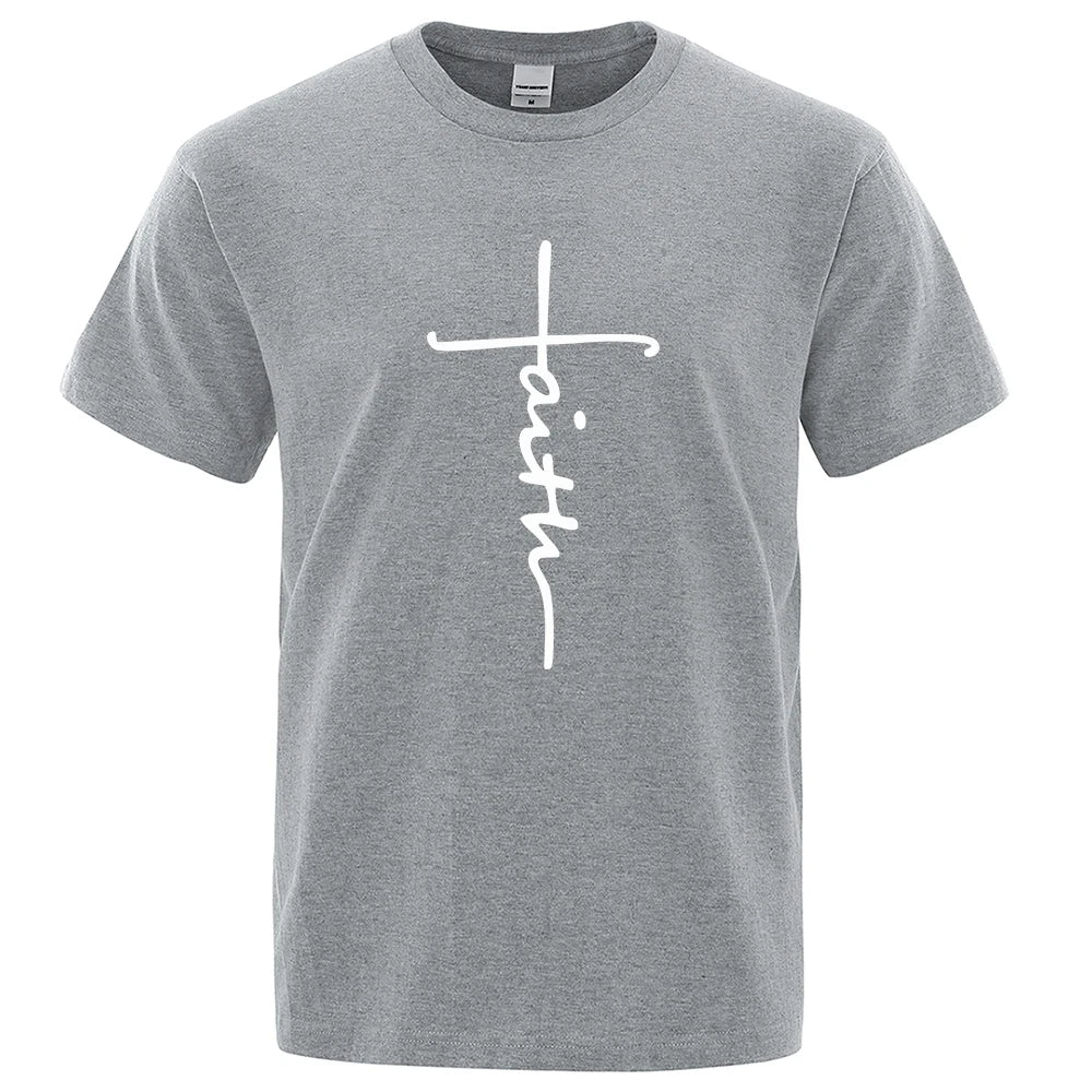 Retro Faith Print Summer T-Shirt