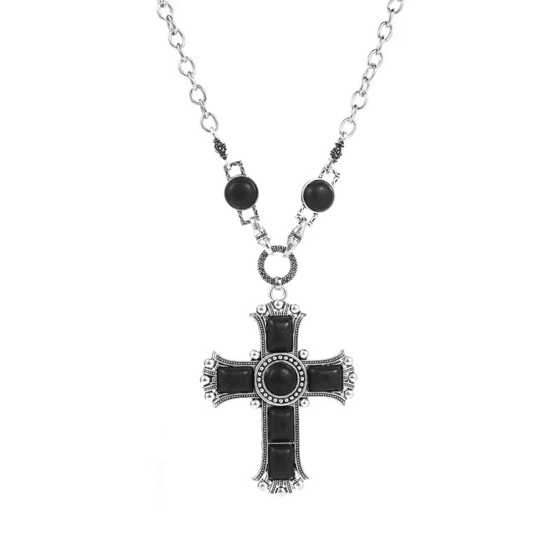 Western Jewelry Turquoise Cross Necklace